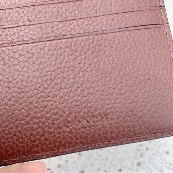 NWT Authentic Coach Men’s Leather Signature Wallet - Picture 6 of 6